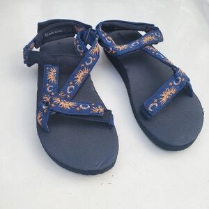 Muboliy black and blue sandals size 42